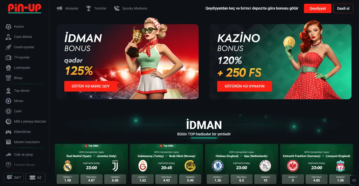 Mobil Versiyada Bonuslar və Kampaniyalar